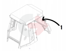 ČELNÉ SKLO HORNÉ BEZFAREBNÉ TVRDENÉ CAT 9R5515