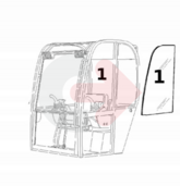 SKLO DVERÍ TVRDENÉ BEZFAREBNÉ SO SIEŤOTLAČOU CVA JCB 236/07308