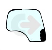 PRAVÉ SKLO TVRDENÉ ZELENÉ SO SIEŤOTLAČOU JCB CVA 333/J3865