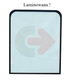 ČELNÉ SKLO LAMINOVANÉ ZELENÉ SO SIEŤOTLAČOU CVA JCB 333/J3882