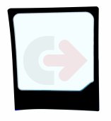 ZADNÉ SKLO TVRDENÉ ZELENÉ SO SIEŤOTLAČOU MECALAC C1150