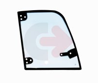 BOČNÉ SKLO TVRDENÉ ZELENÉ SO SIEŤOTLAČOU CVA VOLVO V15214687