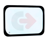 ZADNÉ SKLO TVRDENÉ ZELENÉ SO SIEŤOTLAČOU CVA JCB 333/E2511